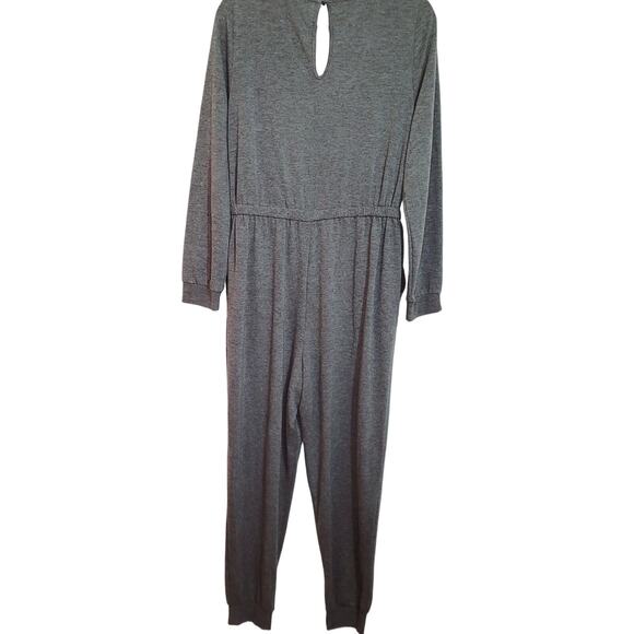 Lily Rose grey drawstring waist jumpsuit Size XL minimal Loungewear casual - Picture 2 of 15